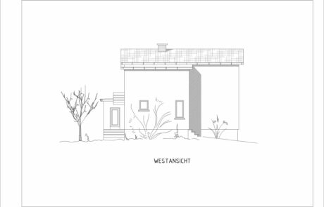 Westansicht in AutoCAD eines EFH
