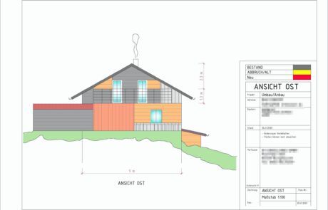 Bauantrag in CAD