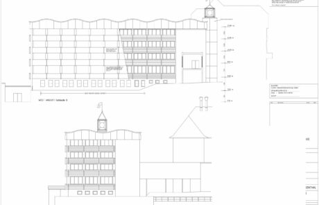 Bauplan digitalisieren um im entsprechenden CAD-Programm, hier AutoCAD, die bestehenden Pläne anpassen oder abändern zu können.