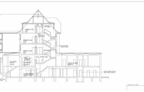 Bauplan digitalisieren um im entsprechenden CAD-Programm, hier AutoCAD, die bestehenden Pläne anpassen oder abändern zu können.