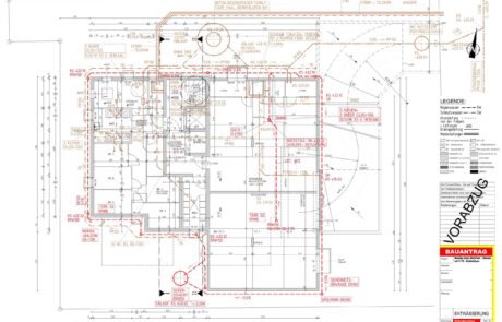 Entwässerungsplan in CAD