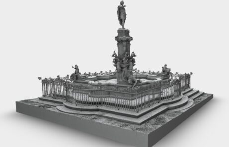 Hier benötigt unser Kunde zur Konstruktion einer Winterabdeckung für einen Brunnen ein 3D Mesh Objekt, welches von uns in AutoCAD aus den Punktwolken konstruiert wurde.