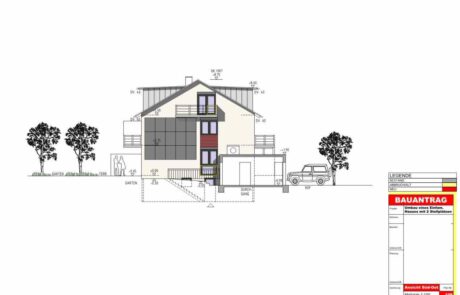 Bei dieser Bauplan digitalisierung wurden die handschriftlichen Skizzen nach Angaben des für den Umbau verantwortlichen Architekten in CAD gezeichnet. Die Kosten für alle neun Pläne lag bei ca. 820,-€