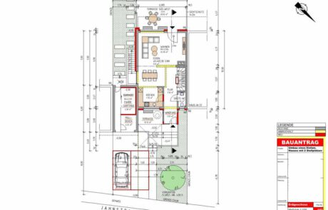 Bei dieser Bauplan digitalisierung wurden die handschriftlichen Skizzen nach Angaben des für den Umbau verantwortlichen Architekten in CAD gezeichnet. Die Kosten für alle sechs Pläne lag bei ca. 820,-€