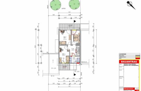 Bei dieser Bauplan digitalisierung wurden die handschriftlichen Skizzen nach Angaben des für den Umbau verantwortlichen Architekten in CAD gezeichnet. Die Kosten für alle neun Pläne lag bei ca. 820,-€