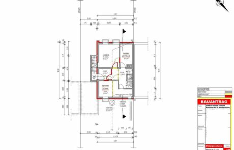 Bei dieser Bauplan digitalisierung wurden die handschriftlichen Skizzen nach Angaben des für den Umbau verantwortlichen Architekten in CAD gezeichnet. Die Kosten für alle sechs Pläne lag bei ca. 820,-€